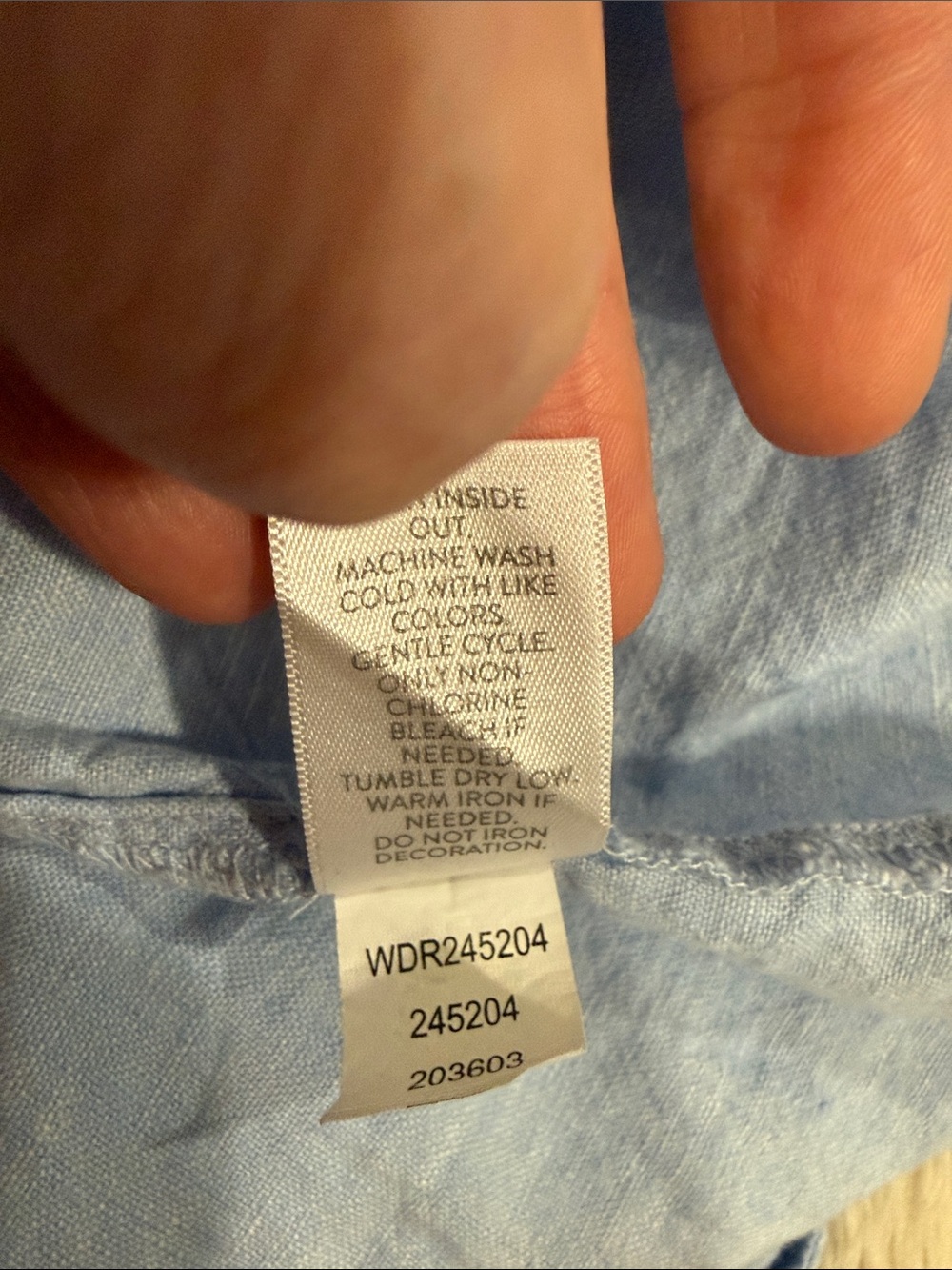 J. Jill Love 100% Linen Blue White Beaded Embroidered Boho Coastal Dress 3X - Picture 9 of 9